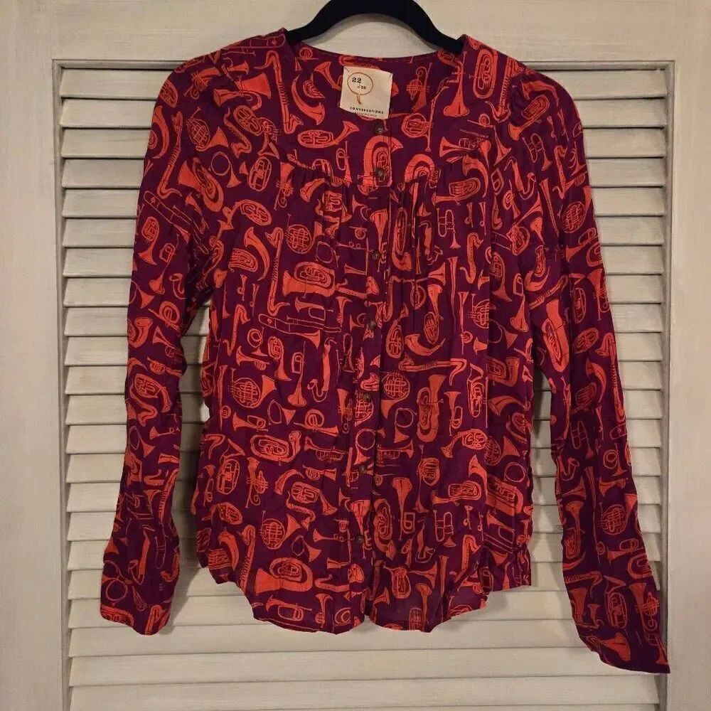 Anthropologie 22 of 52 Conversations L/S Top size 4